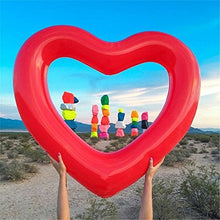 Load image into Gallery viewer, Giant Red Heart Shape Swimming Ring Women Giant Pool Float Inflatable Life Buoy For Adult Sweet Pink Love Water Fun Toys Piscina