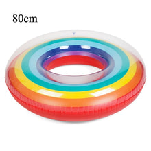 Load image into Gallery viewer, 60/70/80/90/120cm Giant Rainbow Watermelon Swimming Ring For Adult Children 2018 Summer Inflatable Pool Float Water Toys Piscina