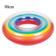 Load image into Gallery viewer, 60/70/80/90/120cm Giant Rainbow Watermelon Swimming Ring For Adult Children 2018 Summer Inflatable Pool Float Water Toys Piscina